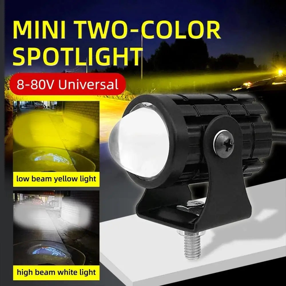 M2 Motorcycle LED Headlamp Two Color 2000LM Waterproof