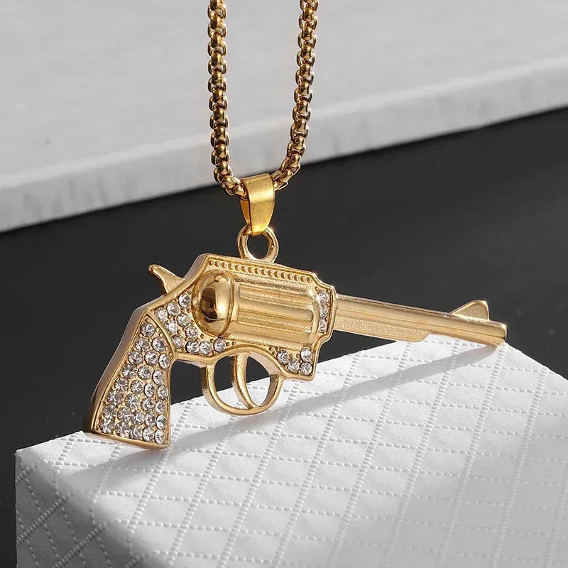 Cubic Zirconia Hip Hop XO Pendant Necklace for Men and Women