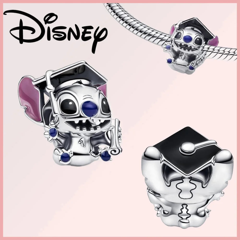 Disney 925 Sterling Silver Stitch Minnie Winnie Dangle