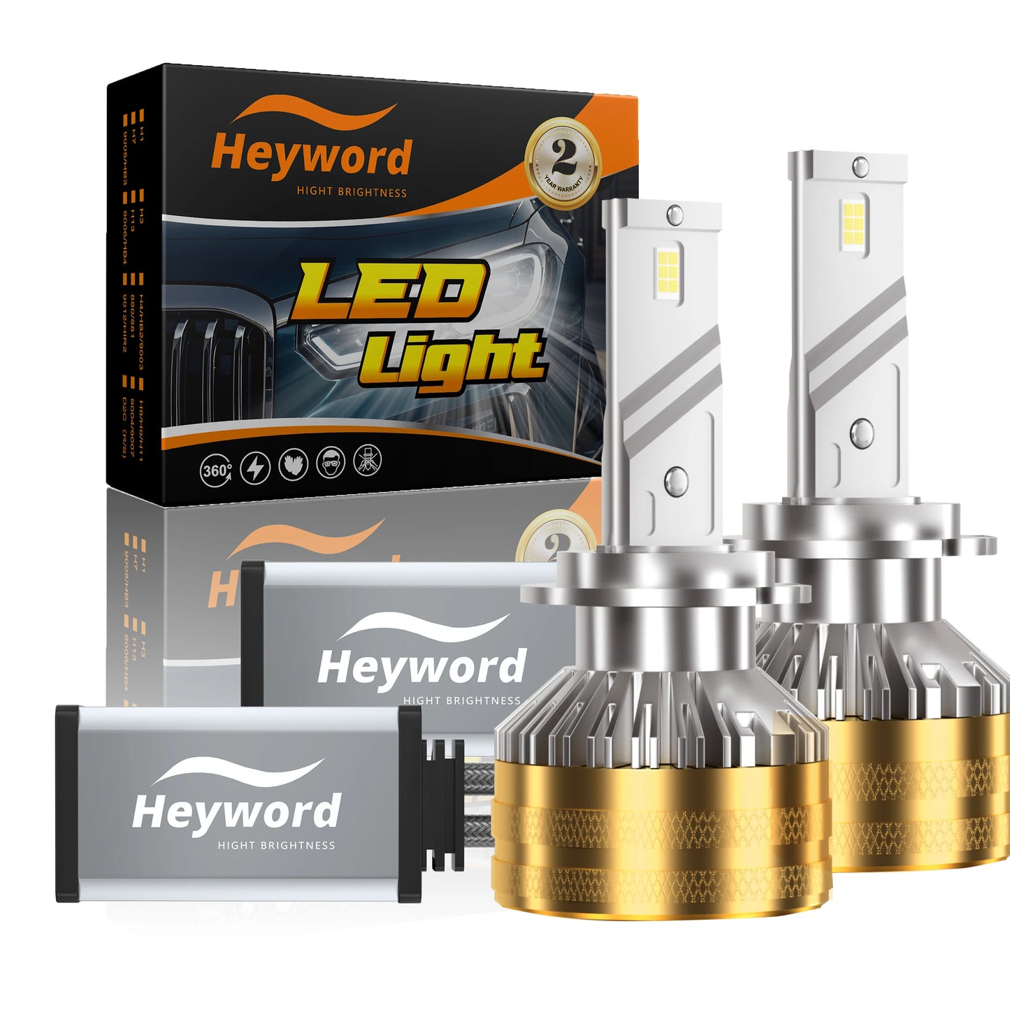 Heyword Truck LED Headlights 12V 24V H7 H4 H11 6000K