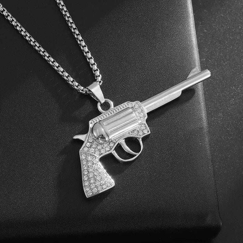 Cubic Zirconia Hip Hop XO Pendant Necklace for Men and Women