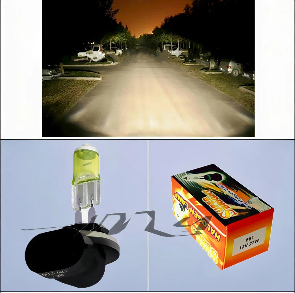MeiShangYang 27W H27 Halogen Car Fog Lights 12V White Yellow 3000K 5000K Headlight Bulbs