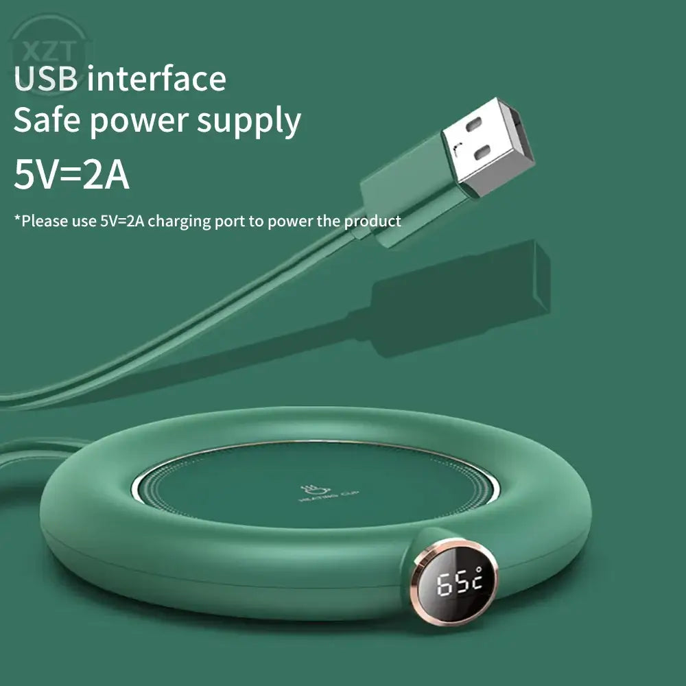 USB Coffee Cup Warm Heating Pad DC 5V Coaster With Timer