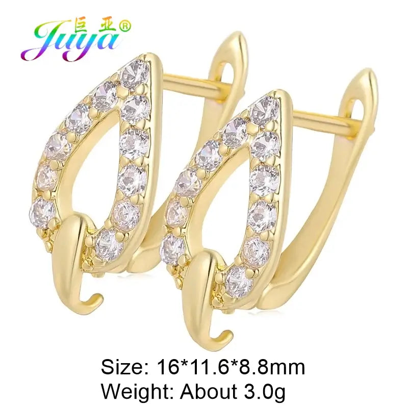 Juya 18K Gold Plated Earwire Hooks for DIY Fashion Jewelry Gold 2