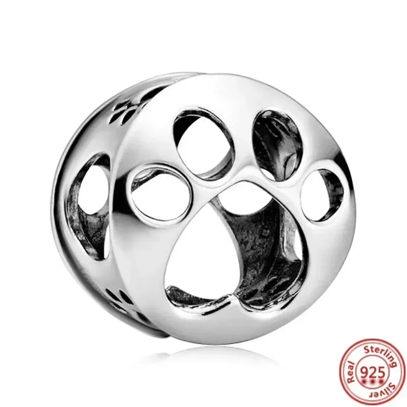 925 Sterling Silver Heart Family Tree Snowflake Animal Charms Beads for DIY Bracelet Women Jewelry Gift