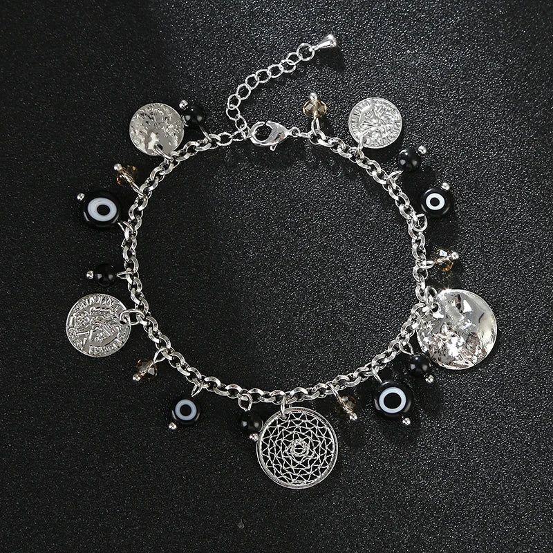 Handmade Indian Style Devil Eye Mesh Pendant Bracelet