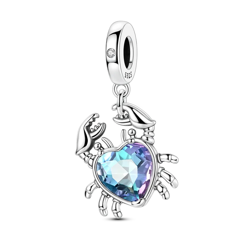 925 Sterling Silver Sea Turtle Dangle Charm For Bracelet