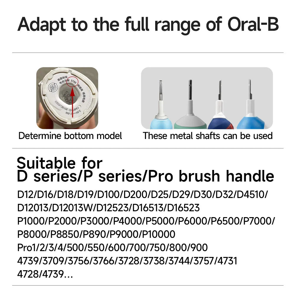 Electric Toothbrush Replacement Brush Heads for Oral Basic Cleaning B Nozzle D100 D25 D30 D32 4739 3709 3744