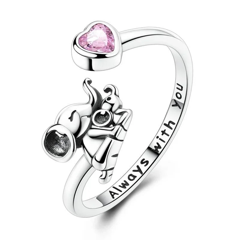 925 Sterling Silver Colorful Elephant Animal Charms for DIY Jewelry Necklace Bracelet Gifts
