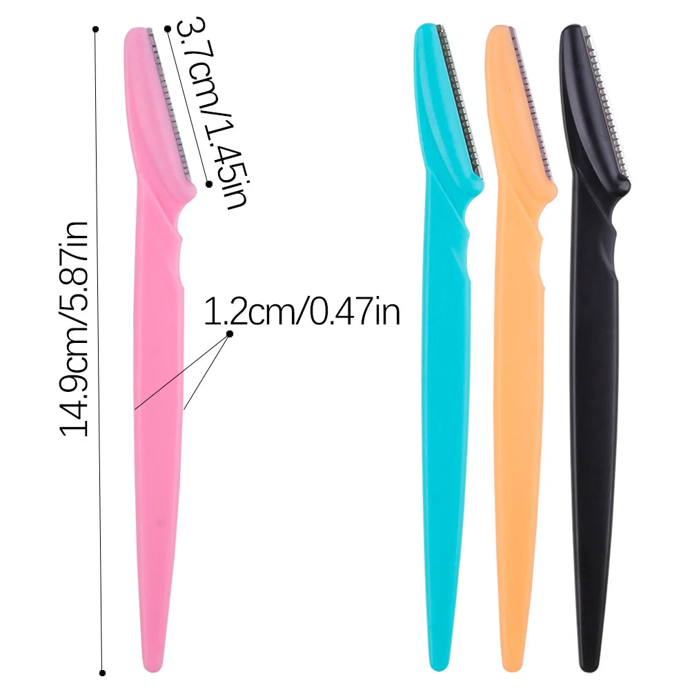 Portable 3/4/10Pcs Eyebrow Trimmer Face Blade Shaver Tools