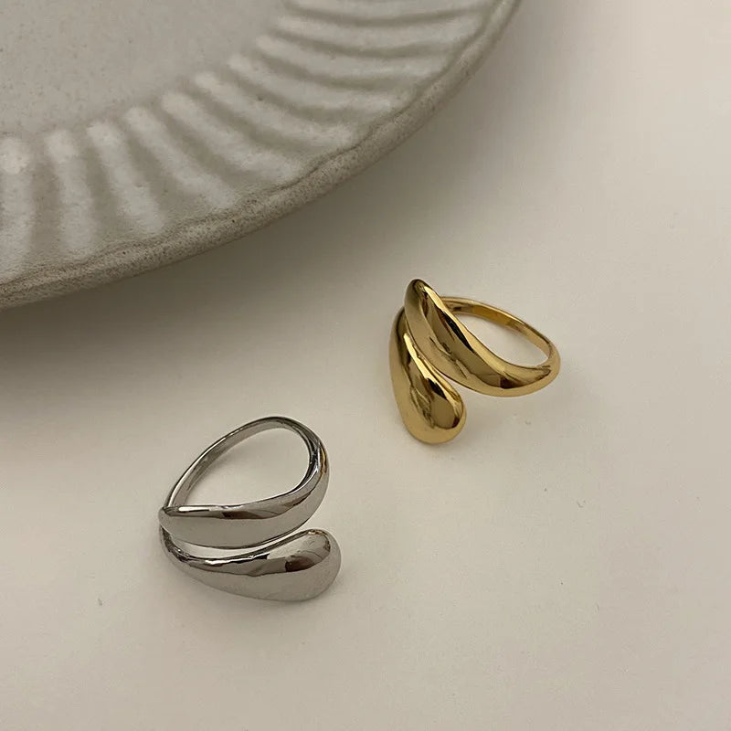 Gold Silver Plated Bold Dome Ring for Women 2023 Chunky Statement Jewelry