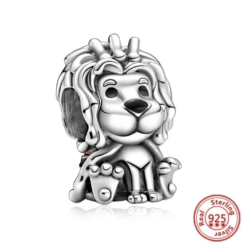925 Sterling Silver Heart Family Tree Snowflake Animal Charms Beads for DIY Bracelet Women Jewelry Gift