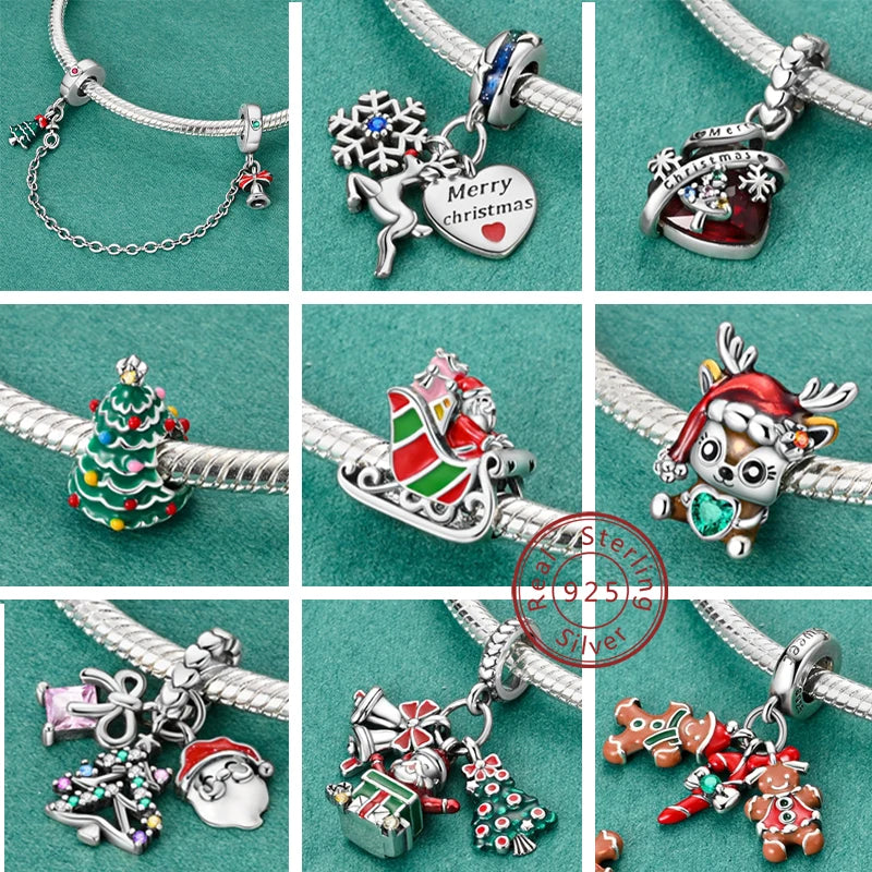 Sterling Silver Snowman Charm Beads for Bracelets Jewelry Gift