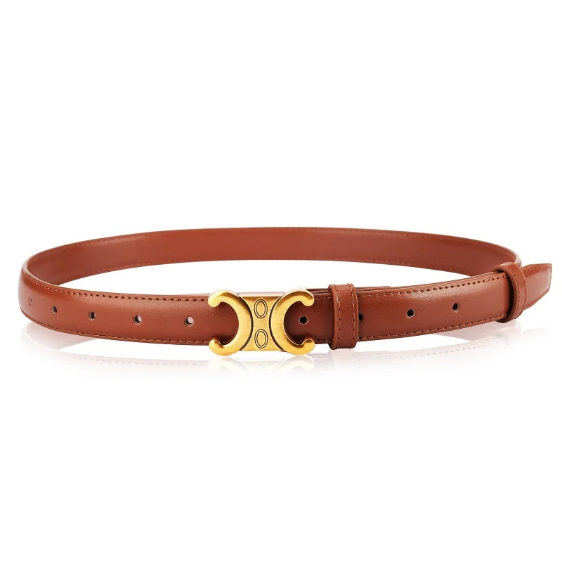 Fashion Women Genuine Leather Belts Gold Buckle Best Match 005-zongse