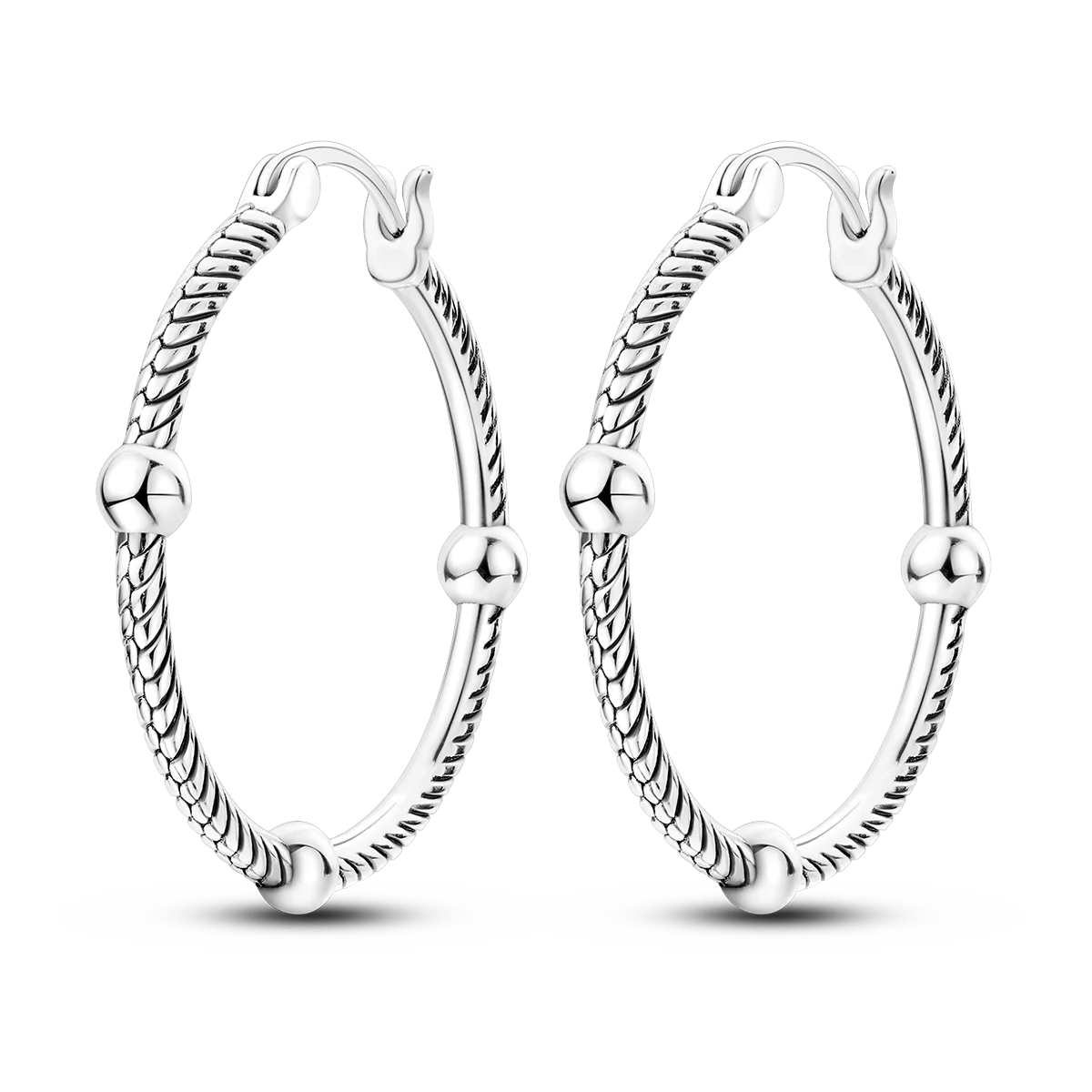 925 Silver Geometric Hoop Earrings for Women with Zircon Moon and Heart Design Fashion Jewelry Gift