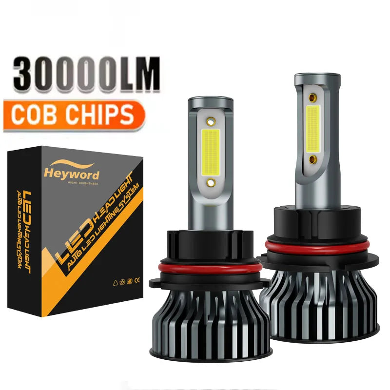 Heyword 160W 30000LM 6000K COB LED Headlight Bulbs Pair