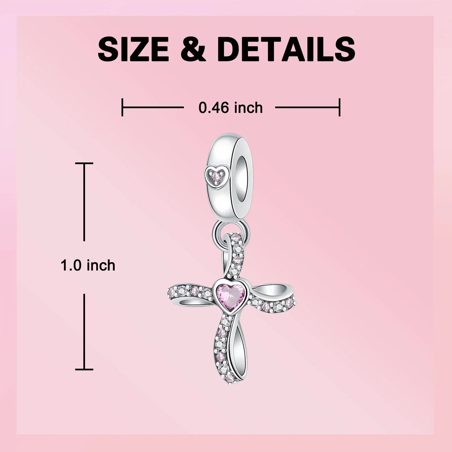 925 Sterling Silver Virgin Mary Angel Cross Pendant Necklace Charm for DIY Jewelry Gifts