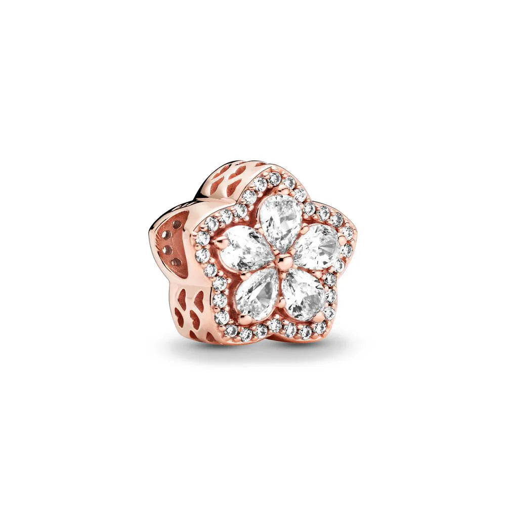 Rose Gold Butterfly Lock Key Charms Beads for DIY Jewelry Making F350