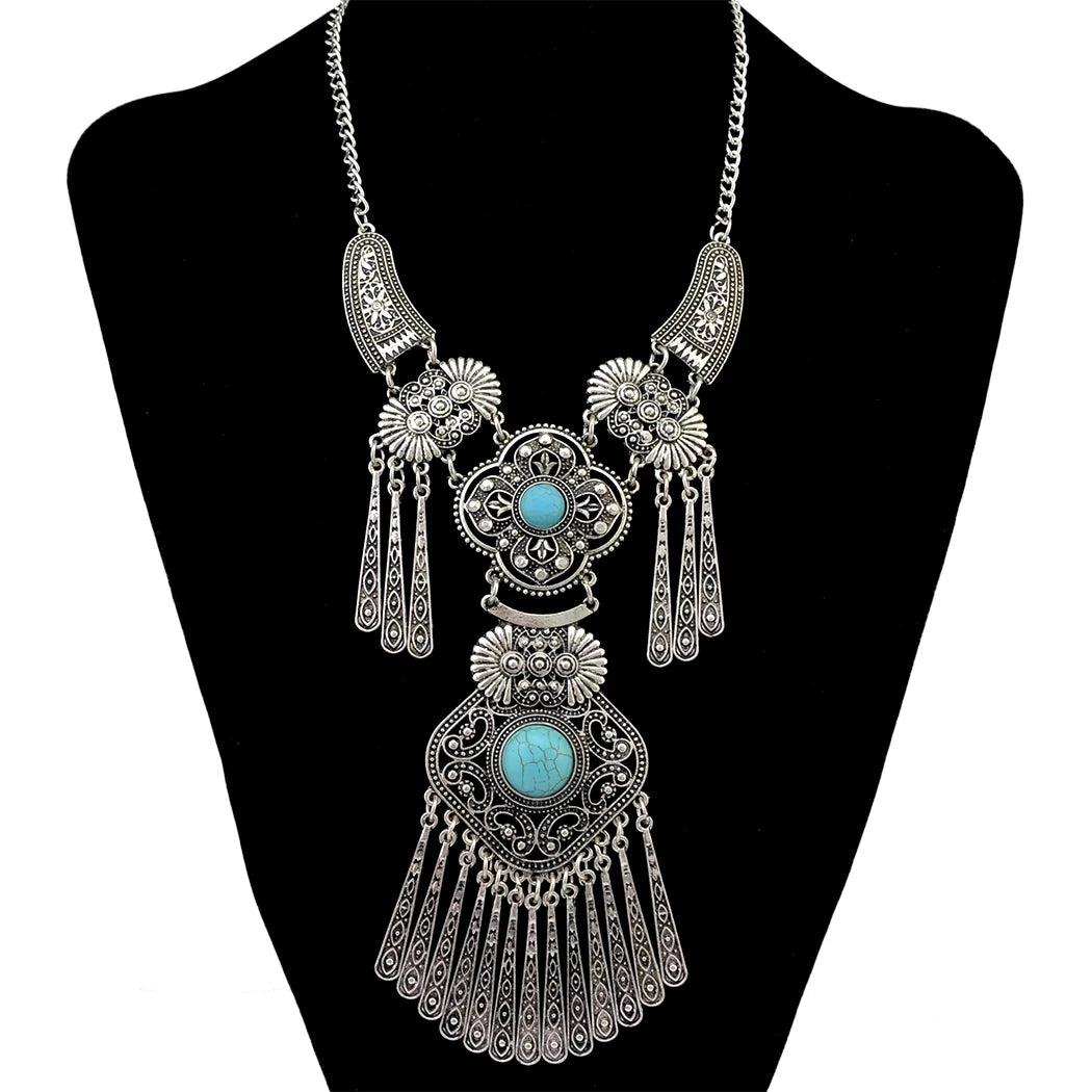 Indian Vintage Coin Tassel Choker Necklace for Women Ethnic Boho Jewelry Gift