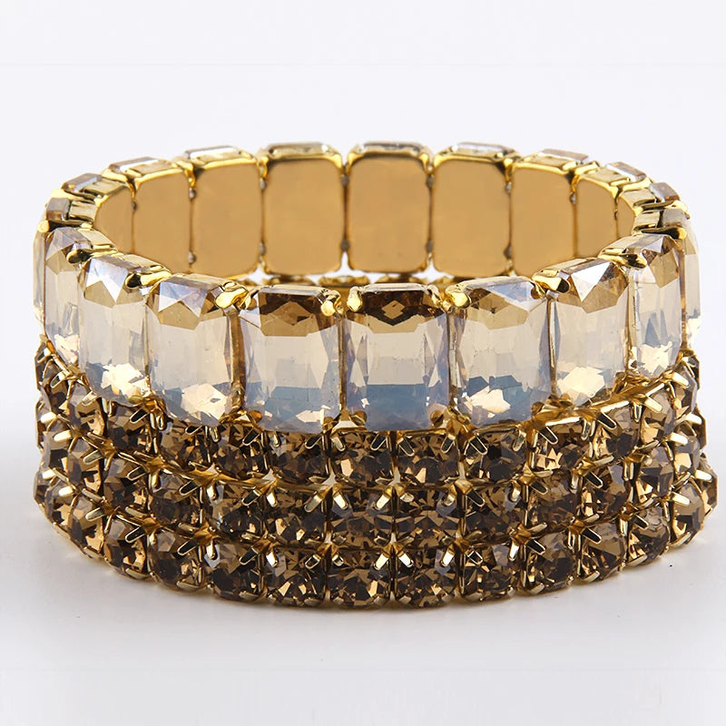 Bohemian Chic Colorful Glass Beaded Stackable Bracelets Set for Women