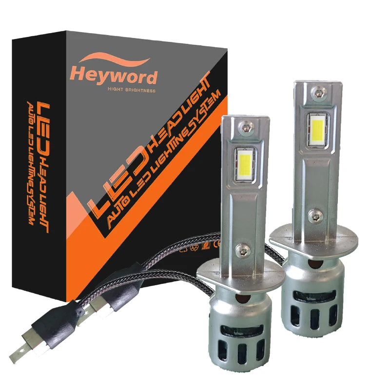 Heyword H7 100W LED Headlight Turbo 6000K 20000LM Fan