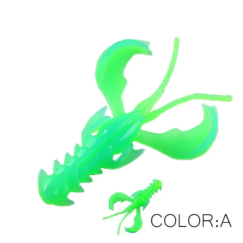 65mm 10pcs Lobster Soft Lure Bionic Shrimp Fishing Bait A