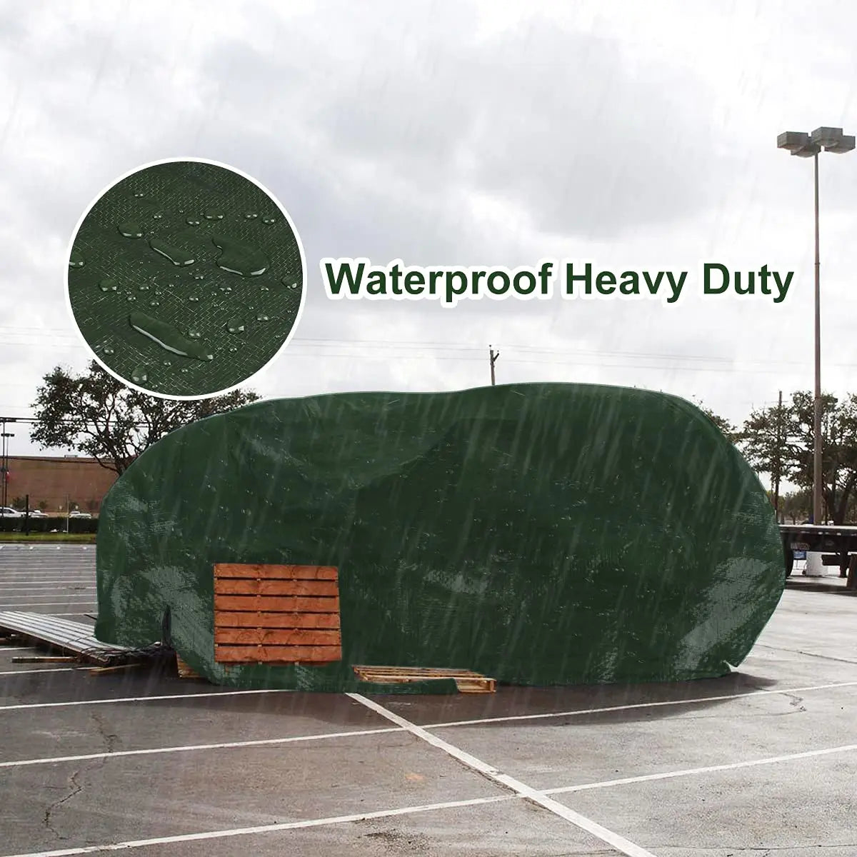 Heavy Duty Waterproof Large Tarpaulin Tarp 5x4m Multipurpose Outdoor Garden Backyard Canopy Rain Cover