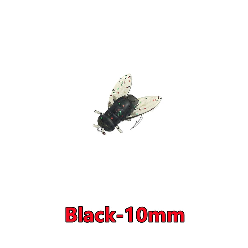 New 50-10PCS Mini Bionic Fly Fishing Bait For Salmon Trout