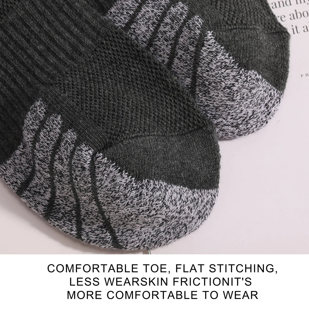 Cotton Thickened Low Cut Running Socks Breathable Mesh