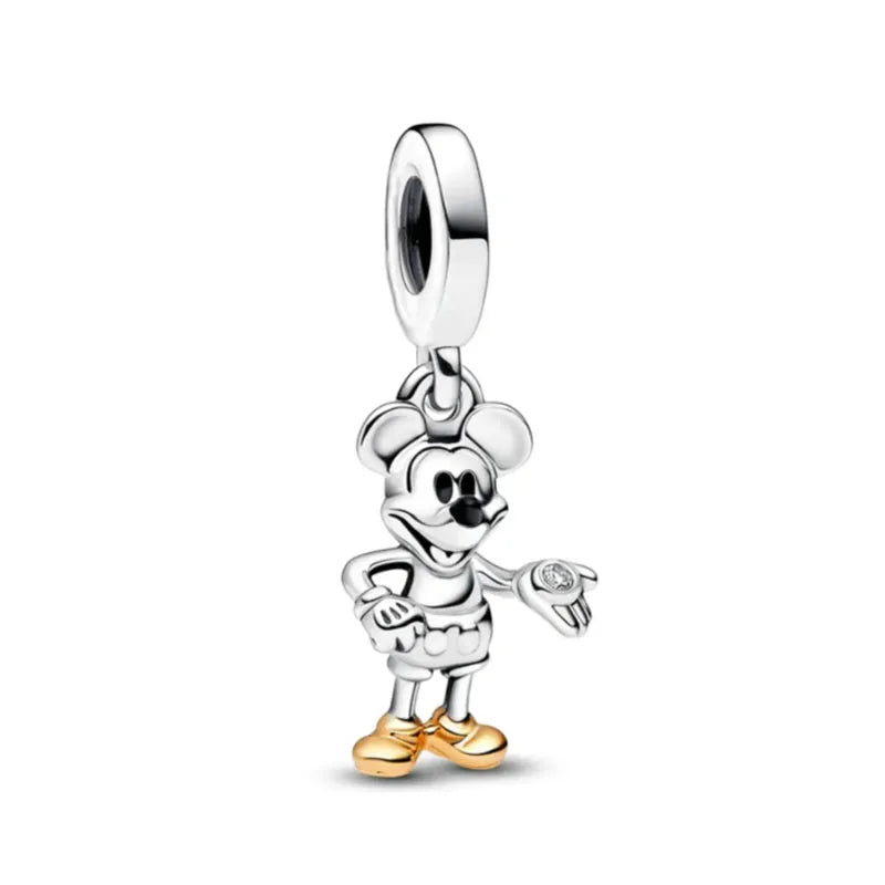 Exquisite 925 Silver Shell Bead Mouse Pendant for European Bracelets – DIY Jewelry Accessory with Zircon