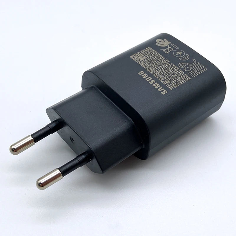 Samsung 25W Super Fast Charger USB Type C Adapter With 3A Cable Intelligent Charge For Galaxy S24 S23 S22 S21 S20 A54 A34 Z Flip 4 5 6 Z Fold Compatible