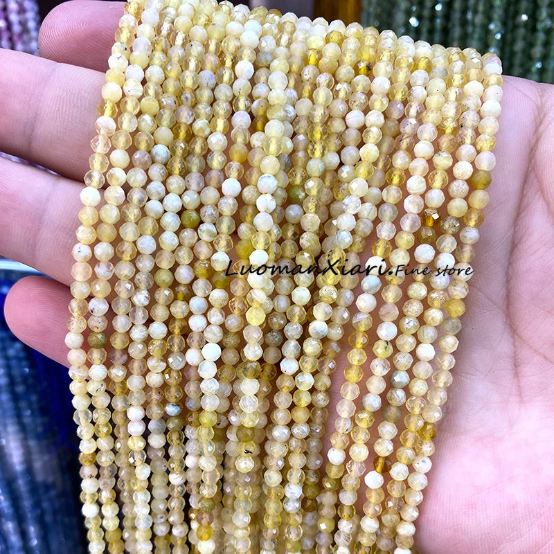 Elegant Faceted Aquamarine Beads for DIY Jewelry Making Bracelet Accessories