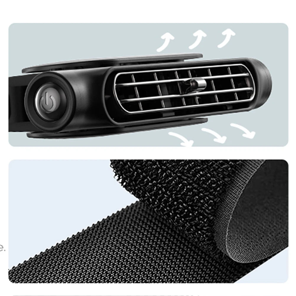 Car Backseat Cooling Fan Electric Auto Backseat Car Fan 3 Speeds Adjustable Cooling Tool for Mini Cars RVs Sedans