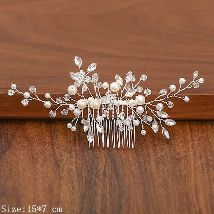 Silver Pearl Rhinestone Bridal Hair Combs - Top-Rated Wedding Hair Accessories for Women Silver 28