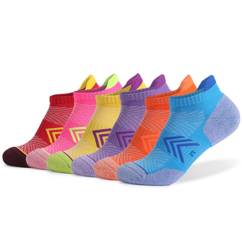 6 Pairs Womens Terry Sole Sports Socks Thick Cushion