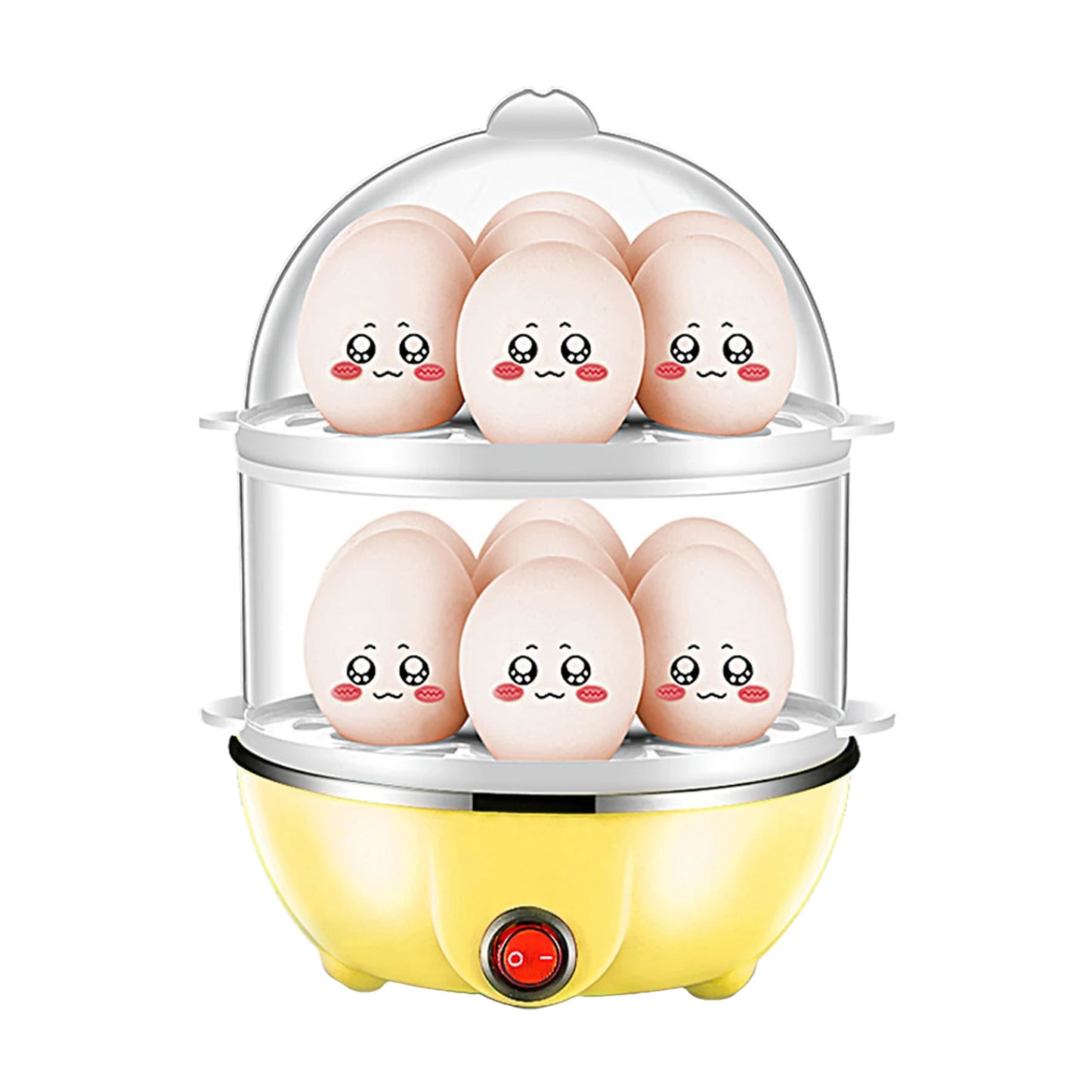 Double Layer Egg Cooker 14 Egg Capacity Hard Boiled Cooker B-EU Plug