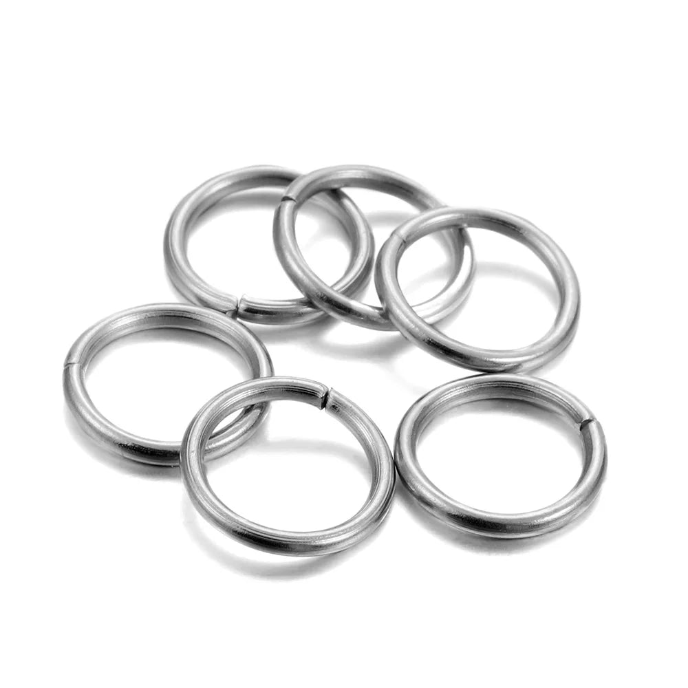 Stainless Steel Jump Rings Open Loops for DIY Jewelry Making 30 to 200 Pieces
