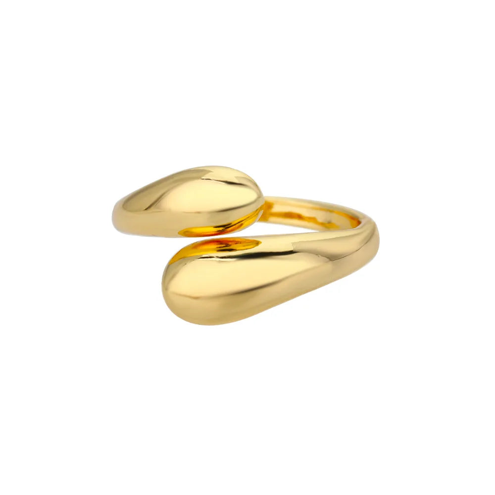 Gold Color 316L Stainless Steel Women's Rings - Fade-Resistant Luxury Wedding Jewelry with Free Shipping