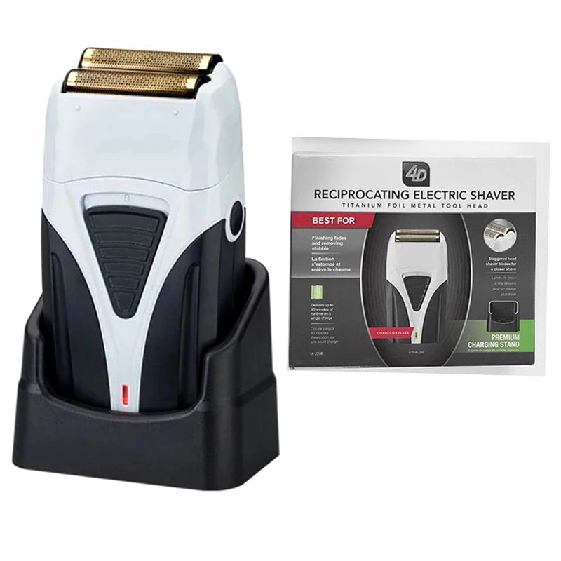 4D Powerful Electric Shaver For Men Rechargeable Stainless Steel Razor With Floating Head Fast Charging System