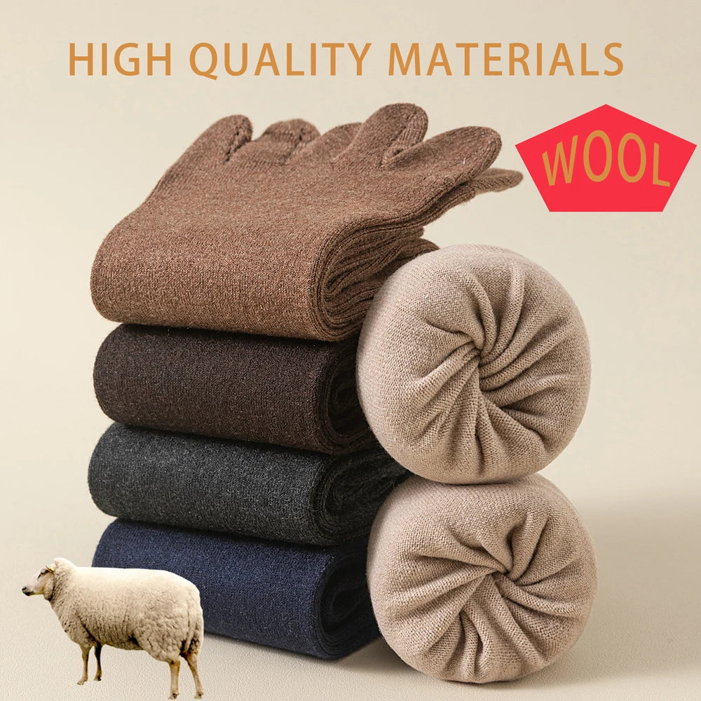 Mens Wool Five Finger Toe Socks Breathable Business