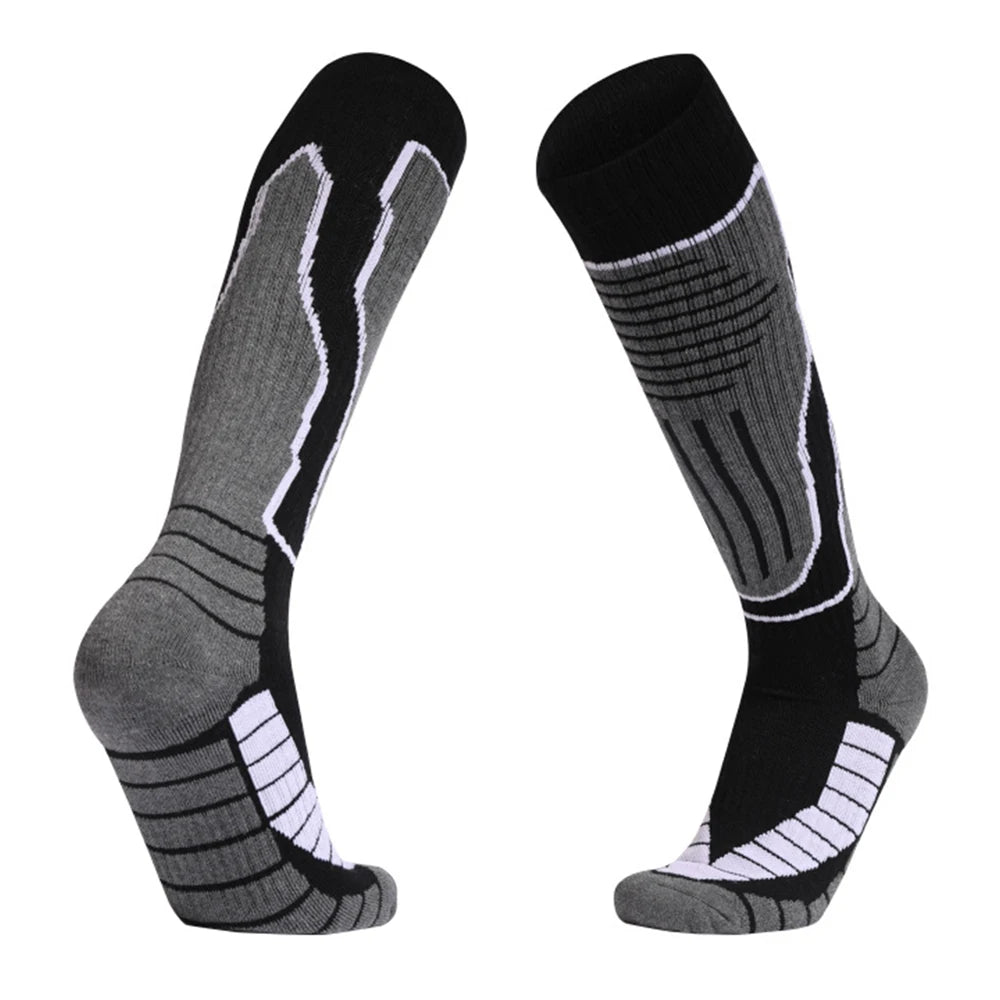 Men Thick Cotton Ski Socks Knee High Thermal Outdoor