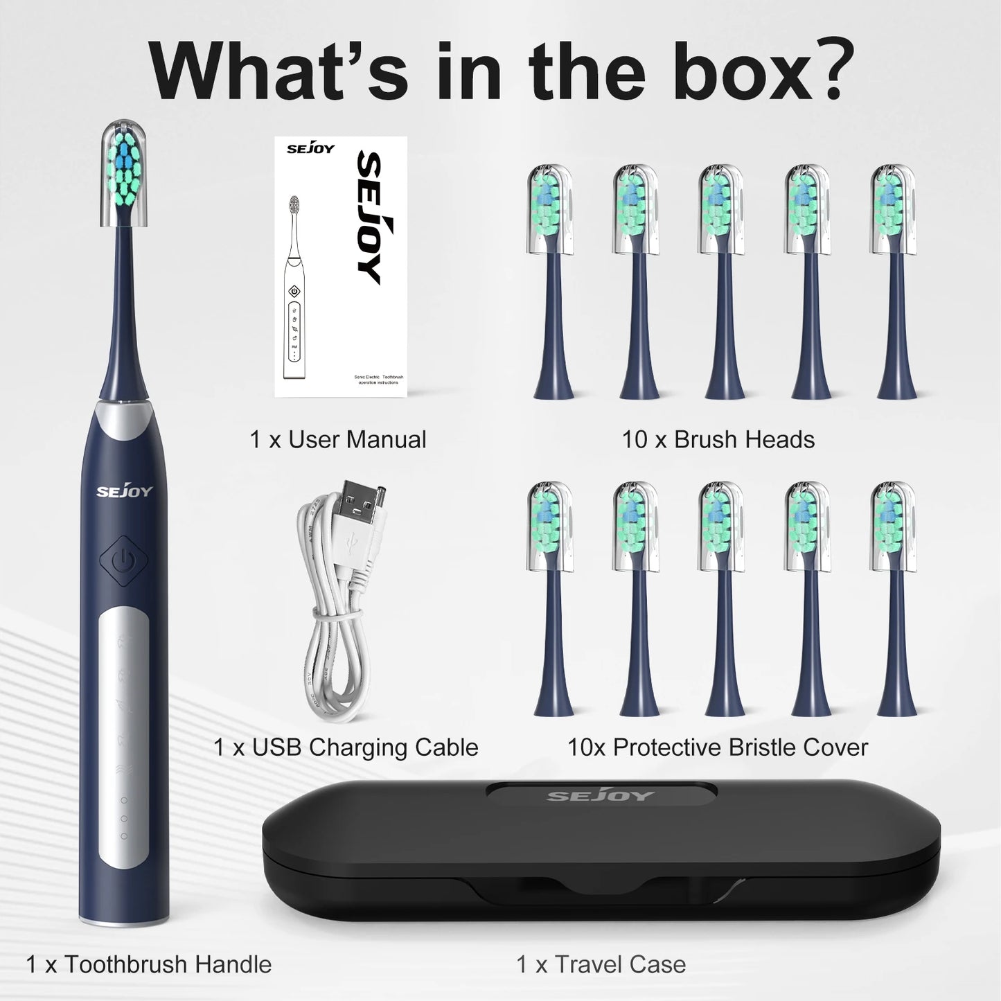 SEJOY Sonic Electric Toothbrush JS10 5 Modes Smart Care