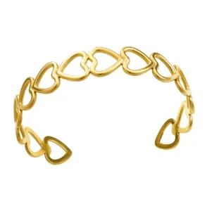 Jovolove Elegant Stainless Steel Waterproof Bangle for Women - Fashionable Gemstone Design