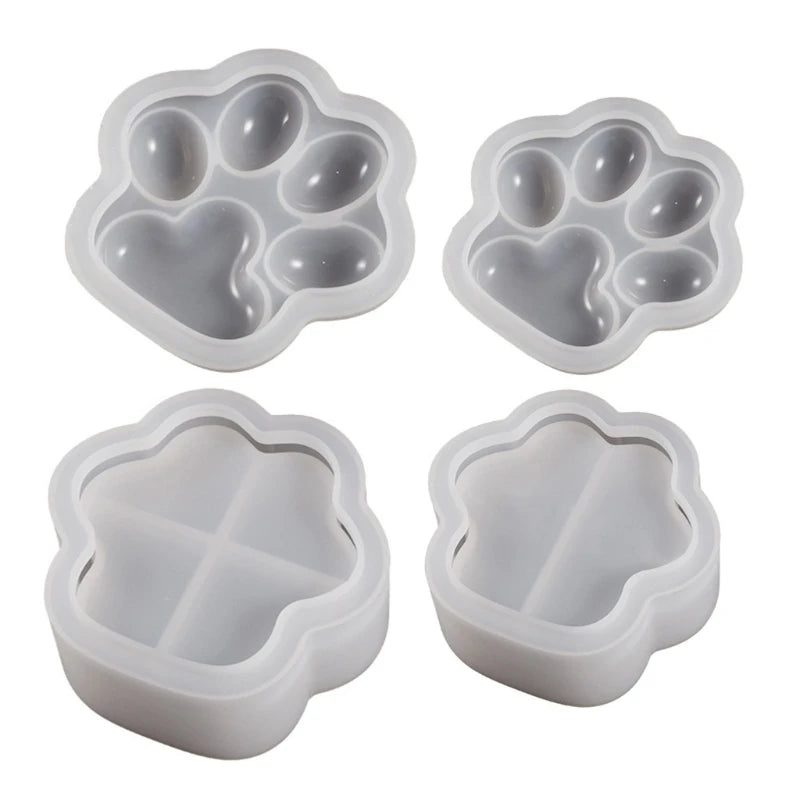 3D Cat Paw Silicone Mold for DIY Epoxy Resin Jewelry Storage Box