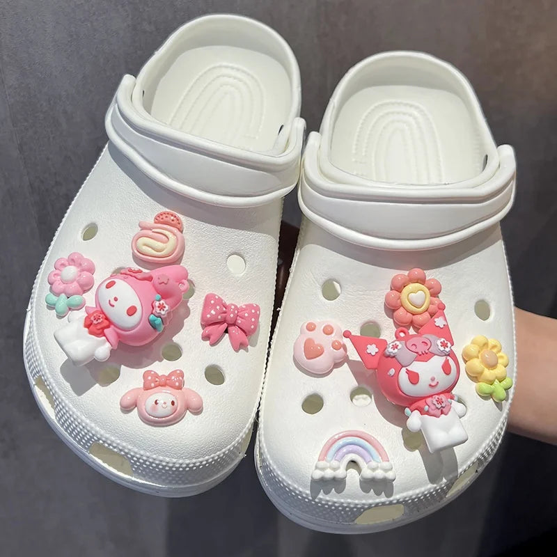 Miniso Cute Cartoon Kuromi 3D Charm Shoe Accessories for DIY Sandals and Slippers