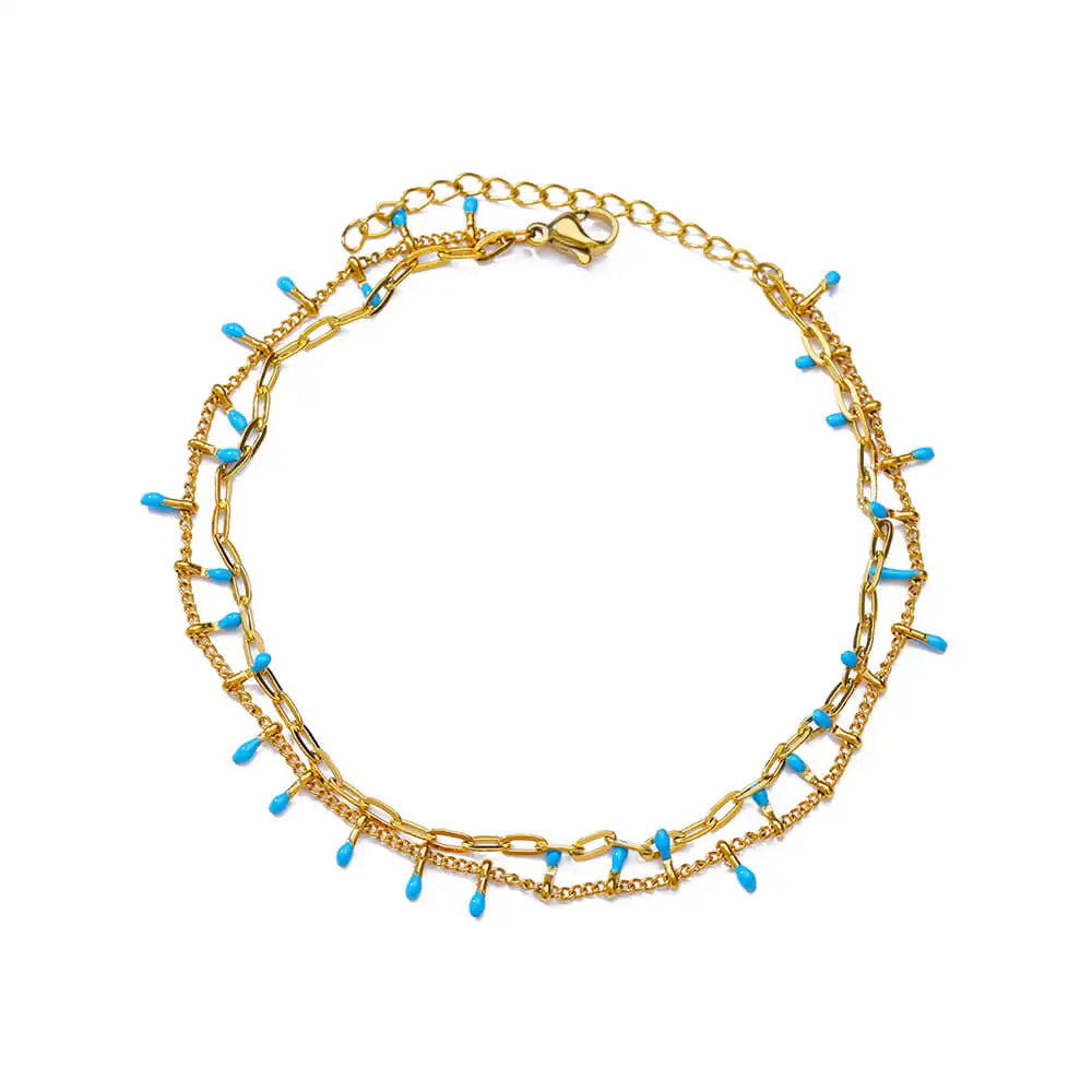 Gold Imitation Pearl Anklets for Women with Stainless Steel Chain - Perfect Summer Beach Accessories and Gifts