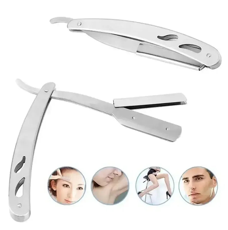 Men Professional Barber Razor Manual Shaver Stainless Steel