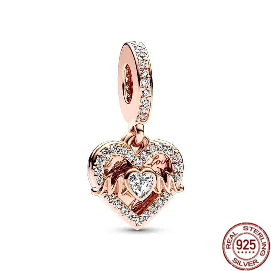 Original 925 Sterling Silver Ocean Pearl Shell Octopus Charm Bead Jewelry Set for Summer Romantic Style