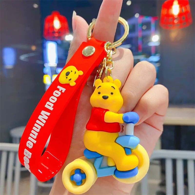 Kawaii Anime Disney Keychain Set Featuring Mickey Mouse, Minnie, Lilo & Stitch