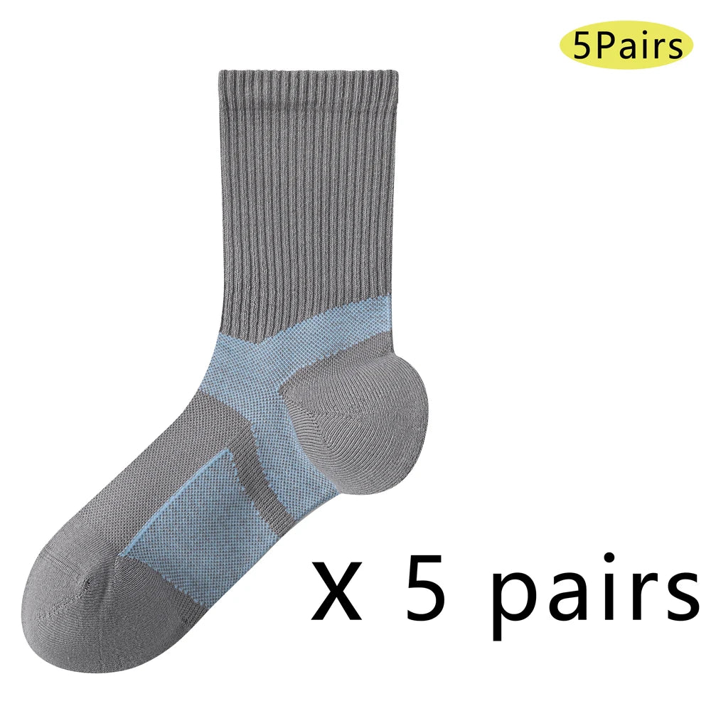 Marathon Running Socks Men Breathable Anti Odor Crew
